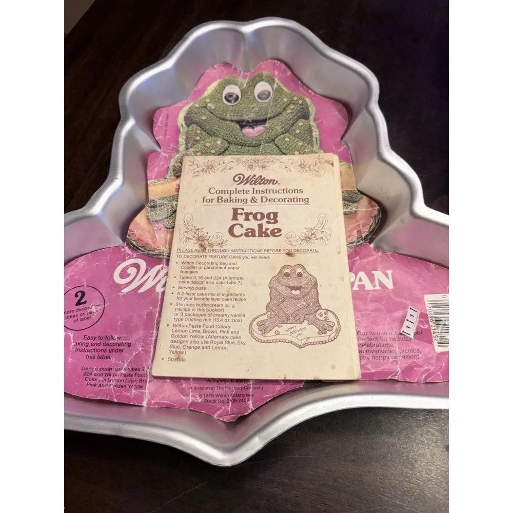 Vintage Wilton Frog Cake Pan 502-1816 instruction Booklet Prince Fisherman